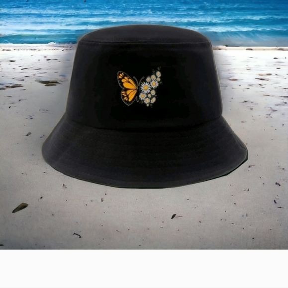 🦋NEW!!! Butterfly & Flowers Bucket Hat 🦋 - Picture 1 of 7